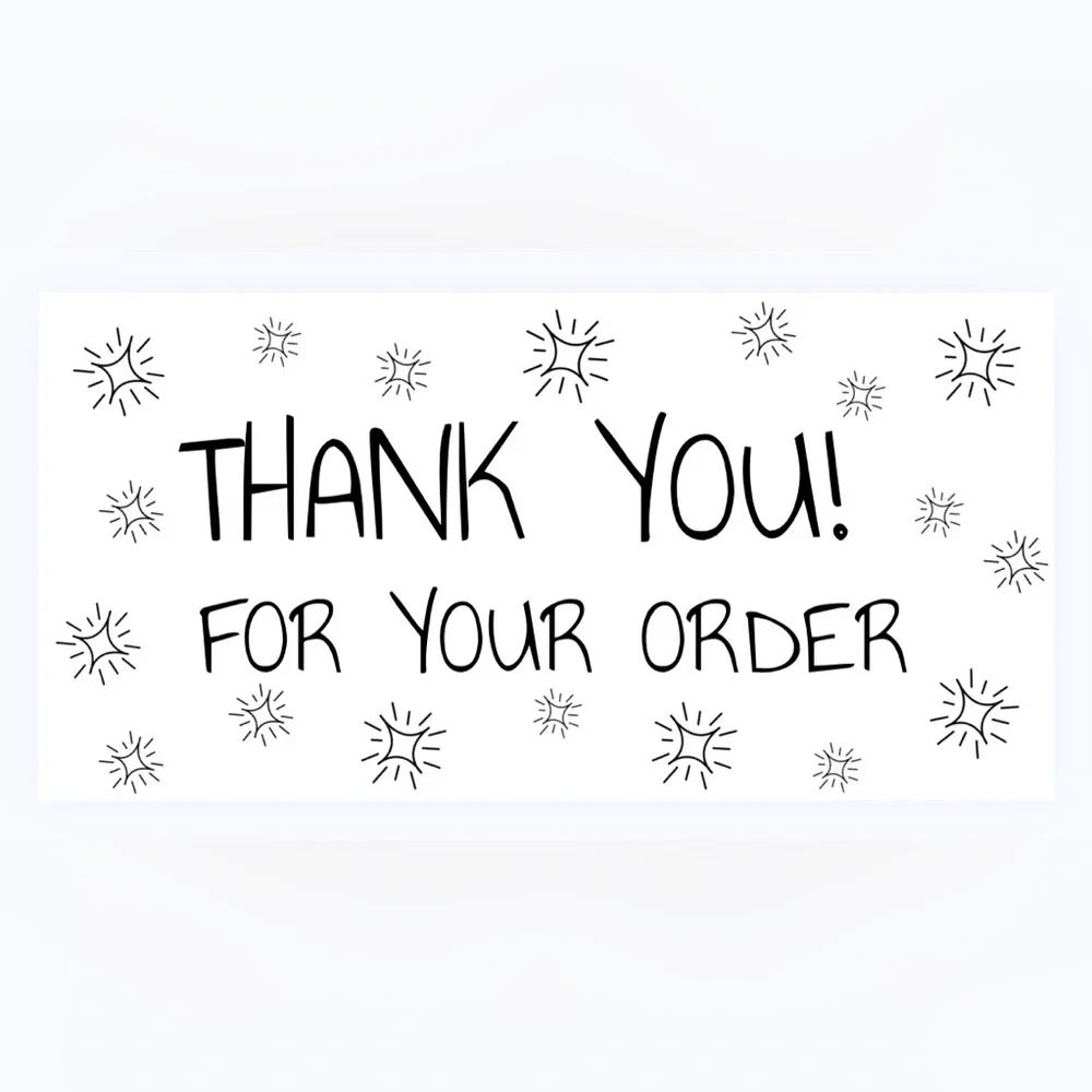 30 STICKERS - 2” x 1” - THANK YOU FOR YOUR ORDER